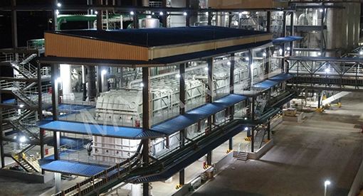 6000噸壓榨生產線由邁安德提供設計、制造、智能化控制和整套生產線安裝交付